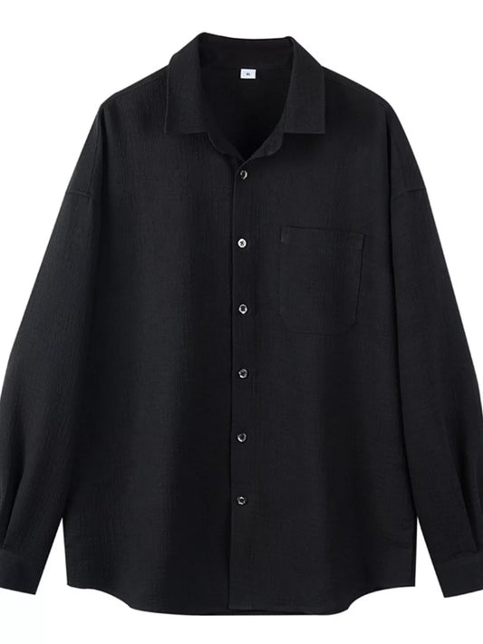 Big and Tall Casual Long Sleeve Dress Shirt - BritishElegance