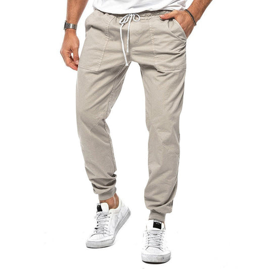 Relaxed Fit Cargo Pants with Drawstring Waist - BritishElegance