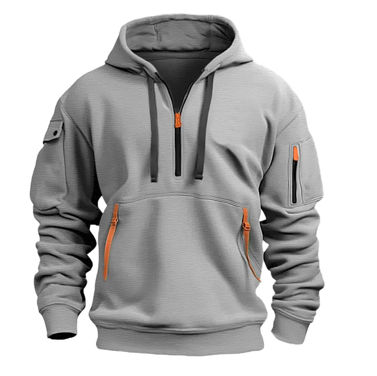 Men's versatile zip-up hoodie