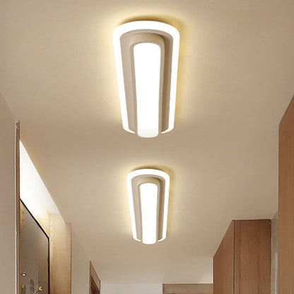 Modern Round LED Ceiling Lamp in Black or White