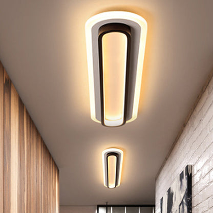 Modern Round LED Ceiling Lamp in Black or White