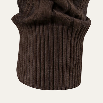 The Brecon Men's Cable Knit Button Front Cardigan
