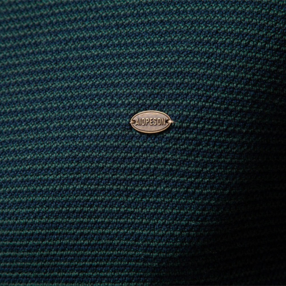 Men’s Textured Rib Quarter Zip Stand Collar Sweater