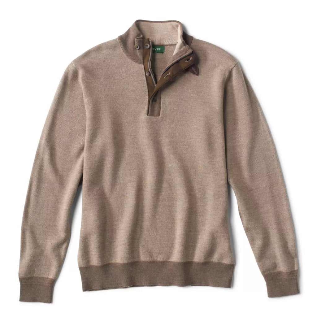 Men's Stylish Button Crew Neck Winter Sweater - BritishElegance