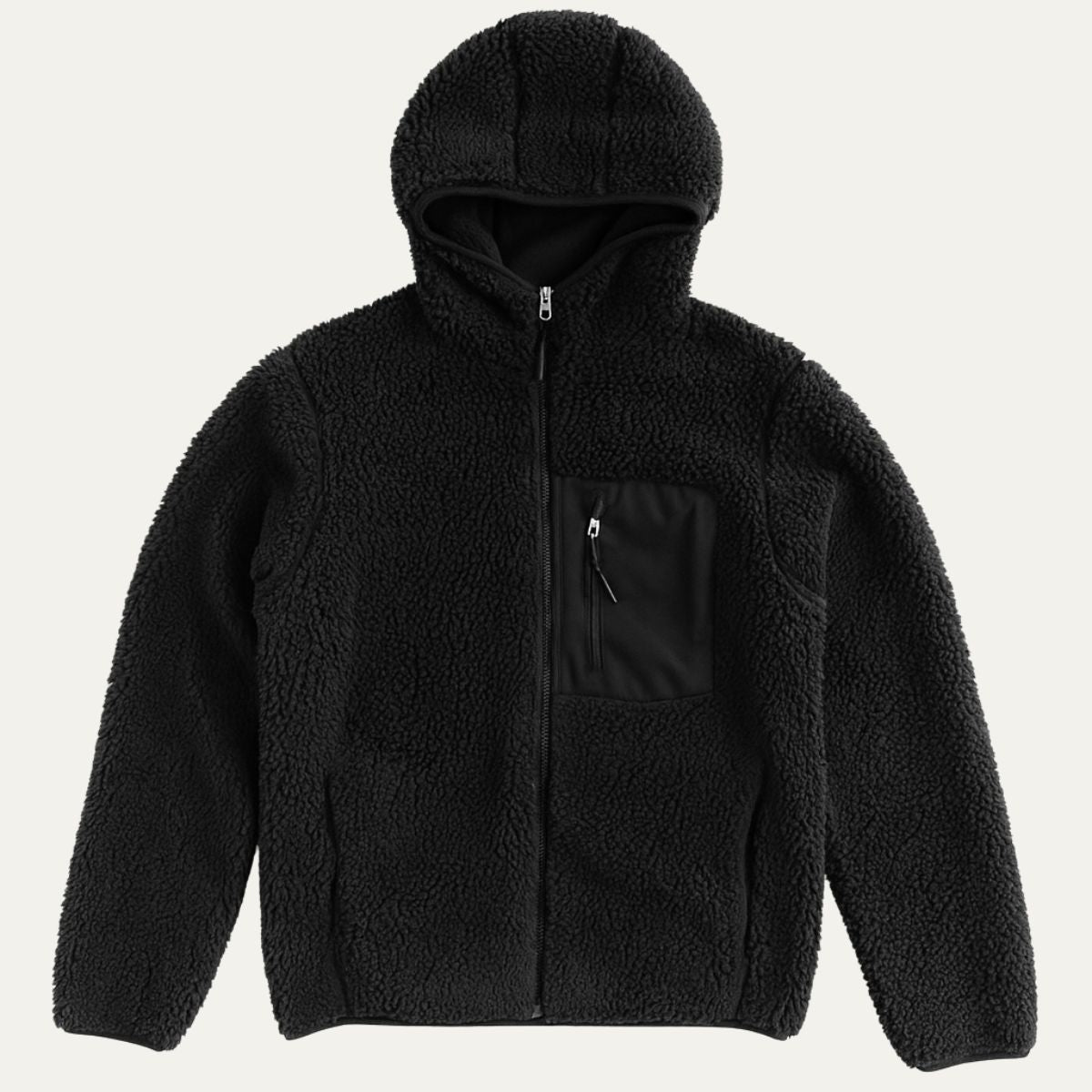Men’s Hooded Full Zip Sherpa Fleece Jacket