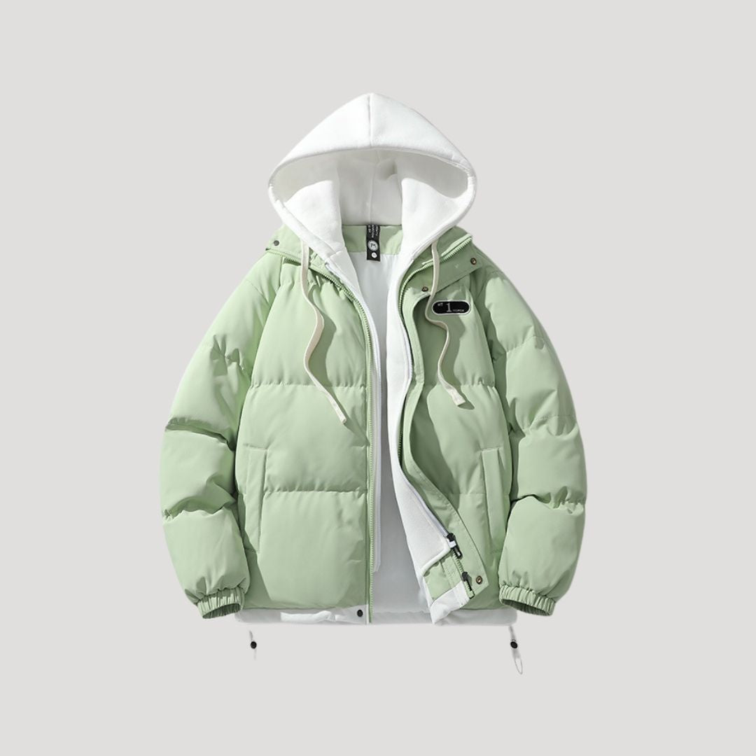 Warm Insulated Puffer Coat for Men with Hood