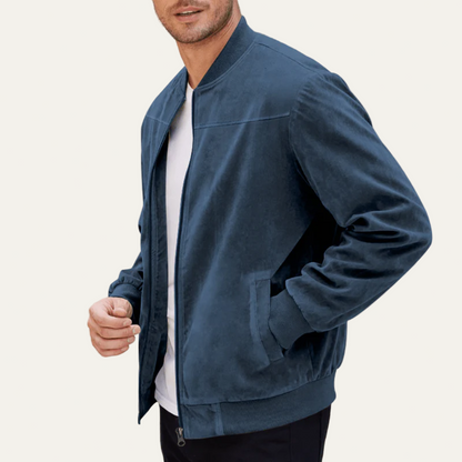 Men’s Suede Look Bomber Jacket
