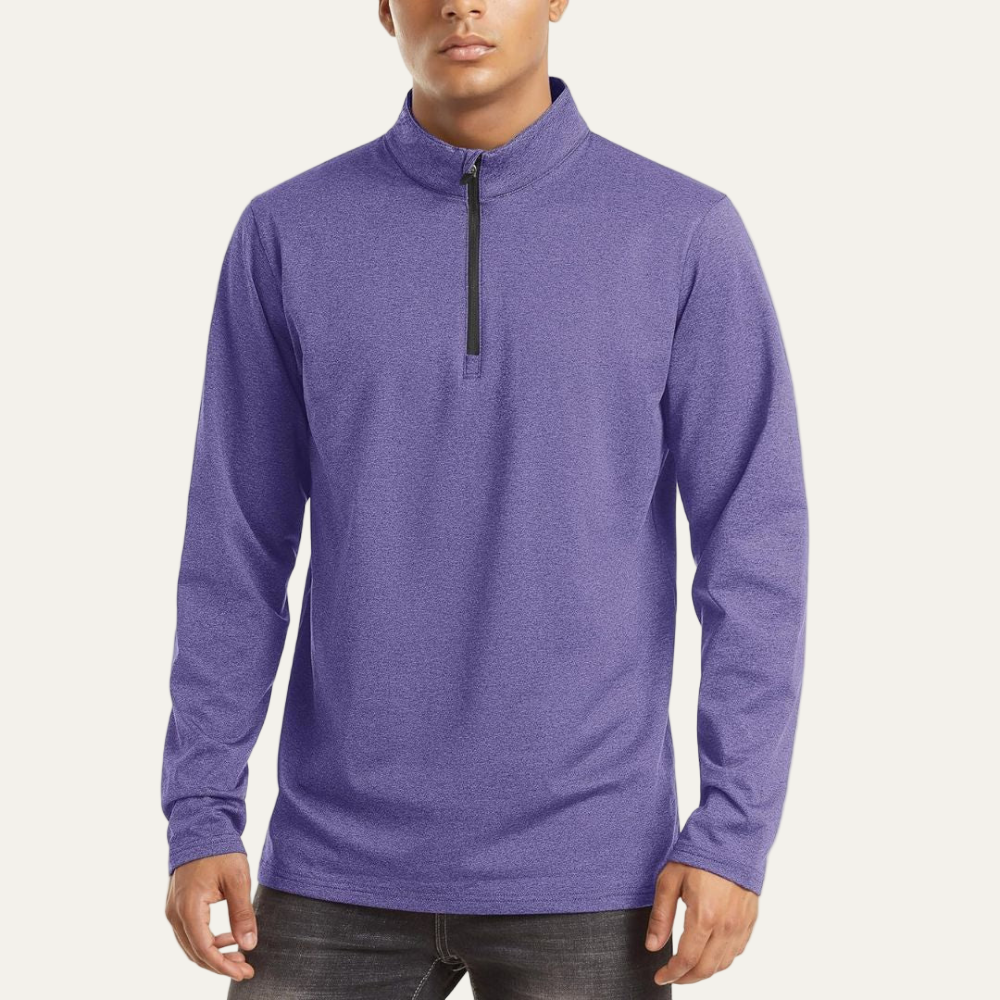 Men’s Technical Quarter Zip Stand Collar Shirt