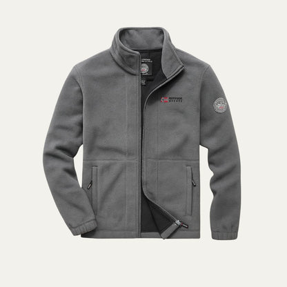 Men’s Textured Fleece High Collar Zip Jacket