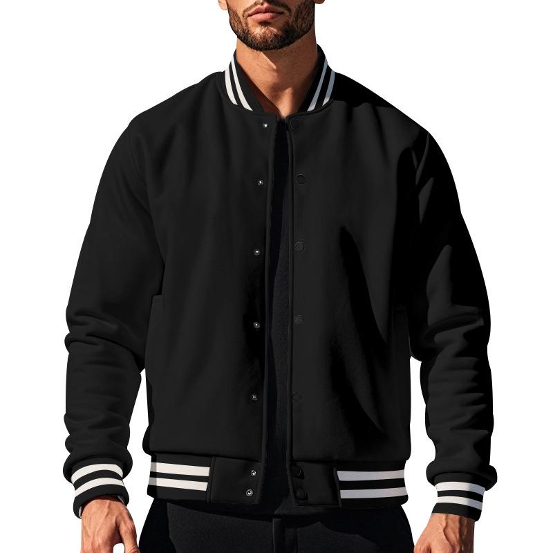 Classic Button Front Baseball Jacket