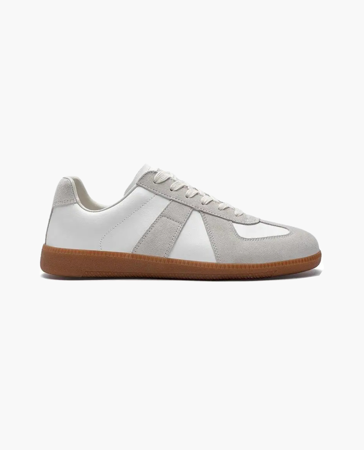 Vintage Style Sneakers - White and Grey - BritishElegance