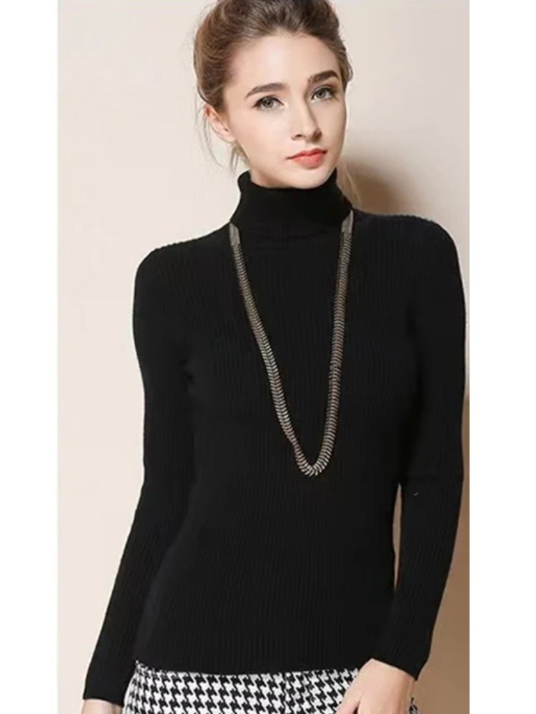 Cozy Women's Soft Knit Winter Turtleneck Sweater