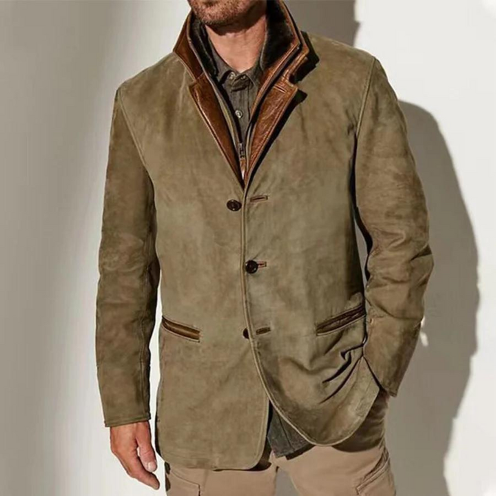 Men's Vintage Kurta Button-Down Coat