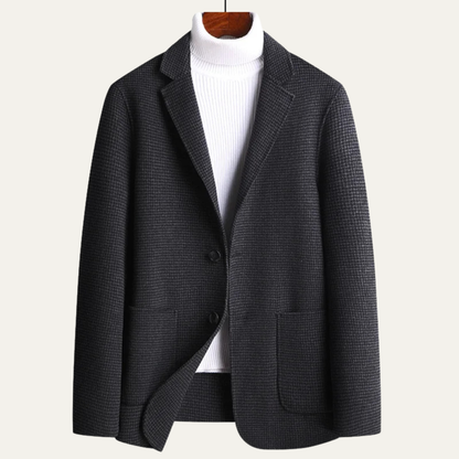 The Pantelleria Men's Checked Wool Suit Tweed Blazer Jacket