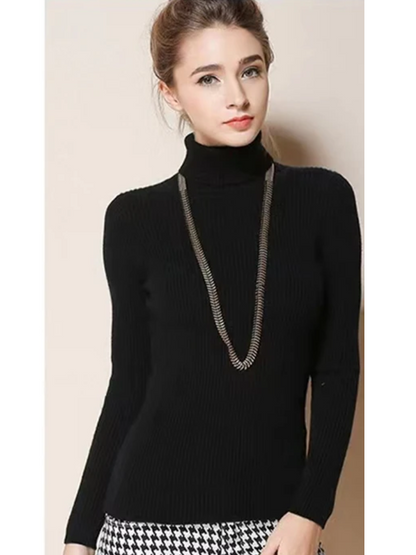 Cozy Women's Soft Knit Winter Turtleneck Sweater - BritishElegance