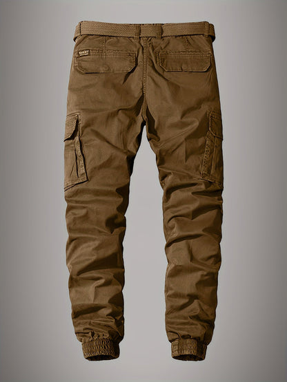 Premium Men’s Cargo Joggers – Embroidered Design with Multiple Pockets