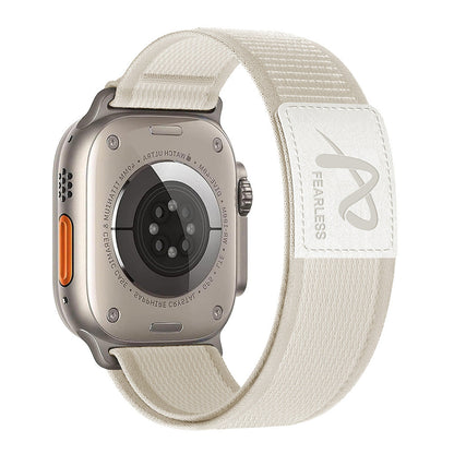 Durable Nylon Band for Apple Watch with Leather Patch