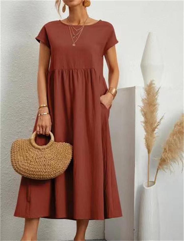Comfortable Casual Knee Length Midi Dress