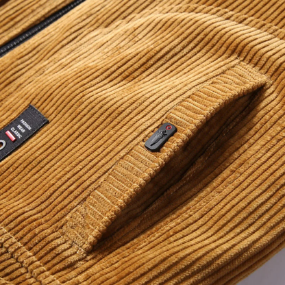 Men’s Cable Knit Long Sleeve Polo Sweater