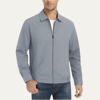 Men’s Minimalist Zip Front Harrington Jacket