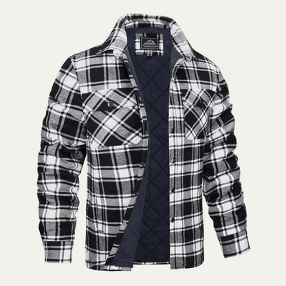 Men’s Quilted Flannel Check Shirt Jacket