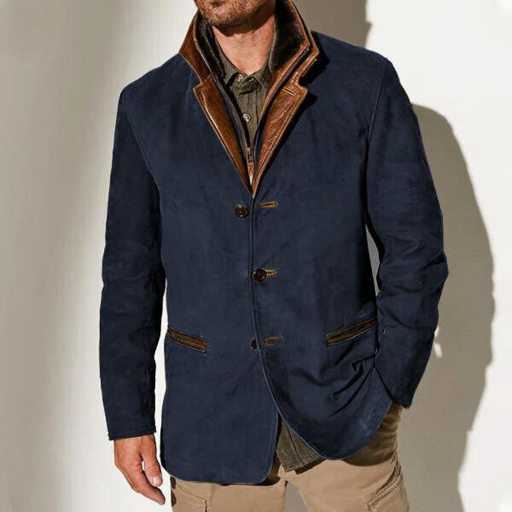 Men's Vintage Kurta Button-Down Coat