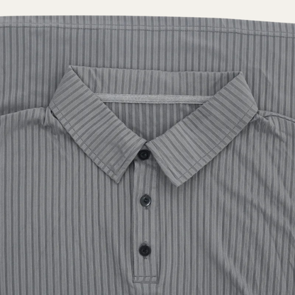 The Sorrento Men’s Ribbed Casual Button Neck Polo Shirt