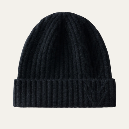 The Wentworth Men's Luxury Ribbed Knit Cashmere Beanie