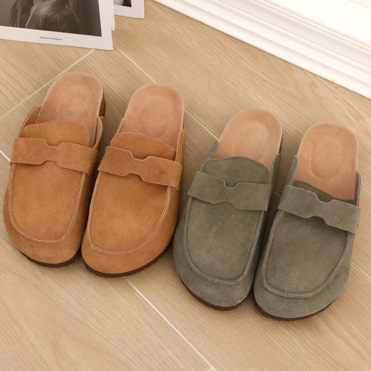 The Lavenham Men's Suede Slip On Trendy Moccasin Slipper