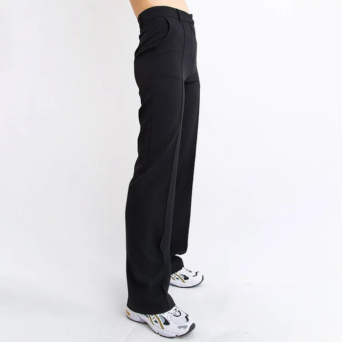 Classic Fit Women's Straight Leg Trousers with Pockets - BritishElegance