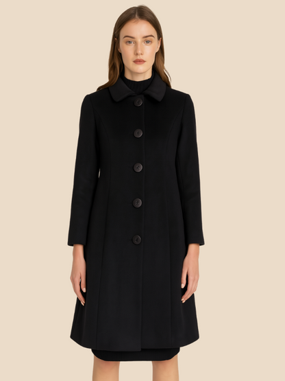 Renée – Women’s Classic Long Coat with Tailored Fit