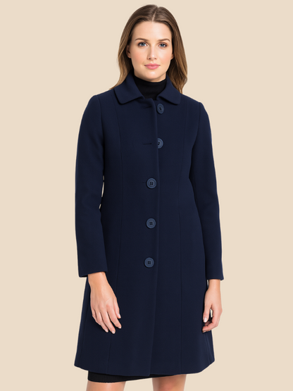 Renée – Women’s Classic Long Coat with Tailored Fit
