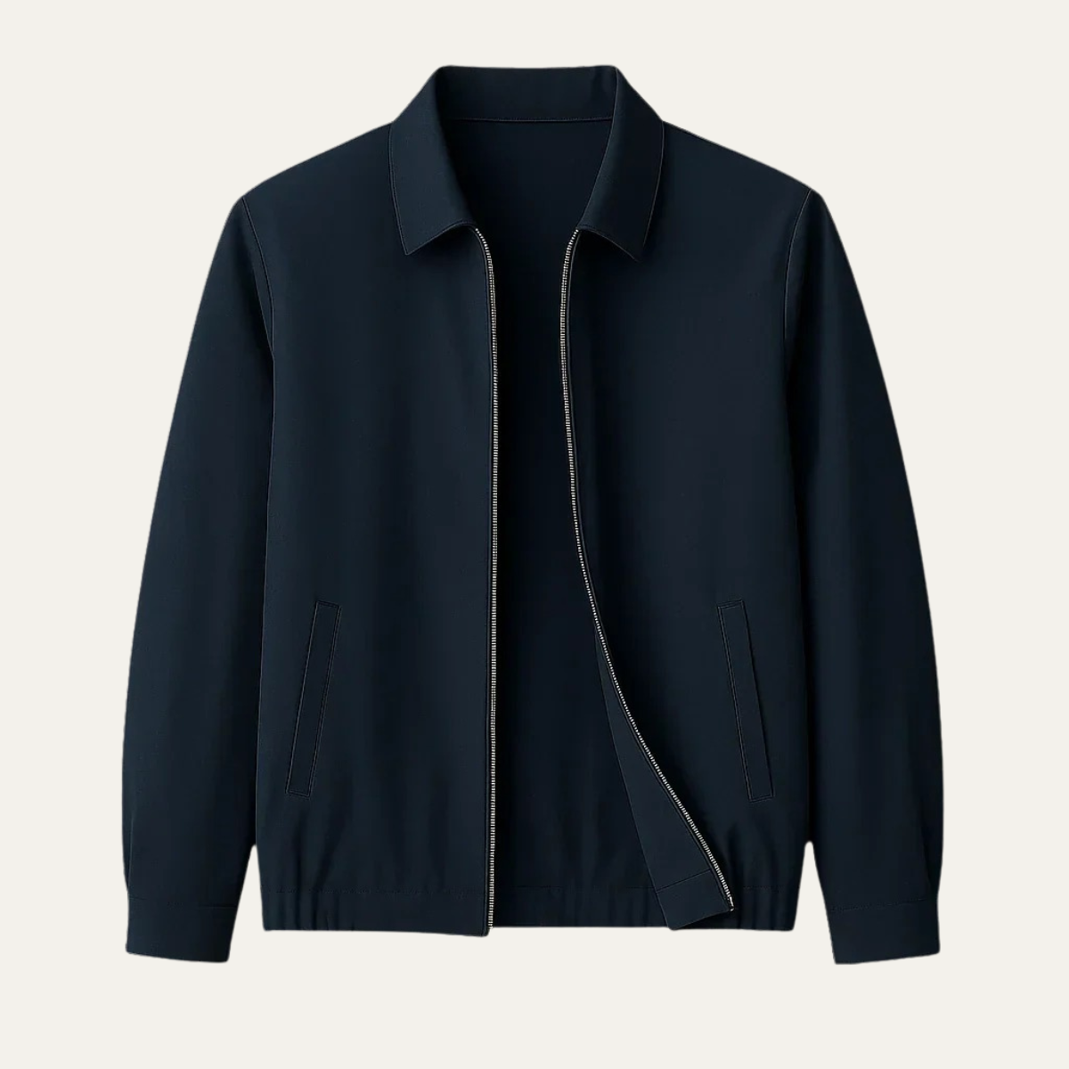 Men’s Minimalist Zip Front Harrington Jacket