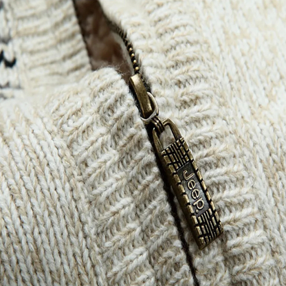 Men’s Nordic Hooded Sherpa Lined Zip Cardigan