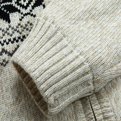 Men’s Nordic Hooded Sherpa Lined Zip Cardigan