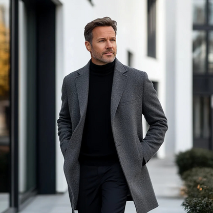 The Glastonbury Men's Classic Long Winter Smart Coat