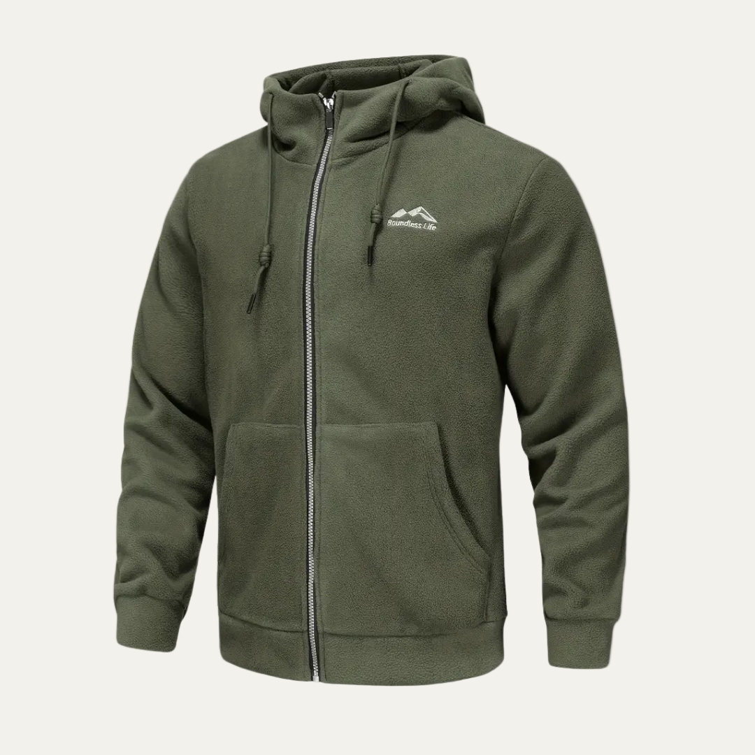 Men’s Soft Fleece Relaxed Fit Zip Up Hoodie