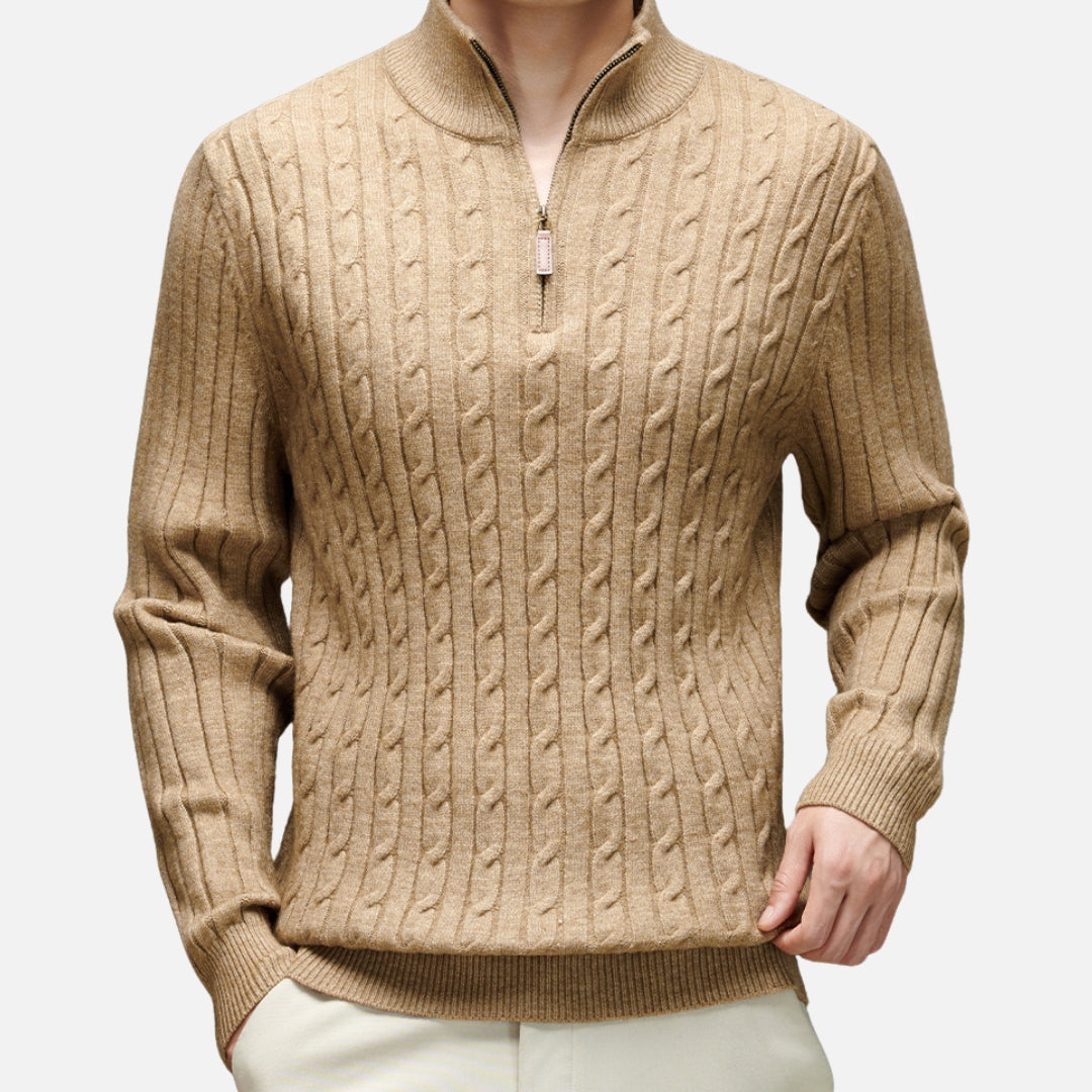 Warm Winter Crew Neck Knitted Sweater for Men