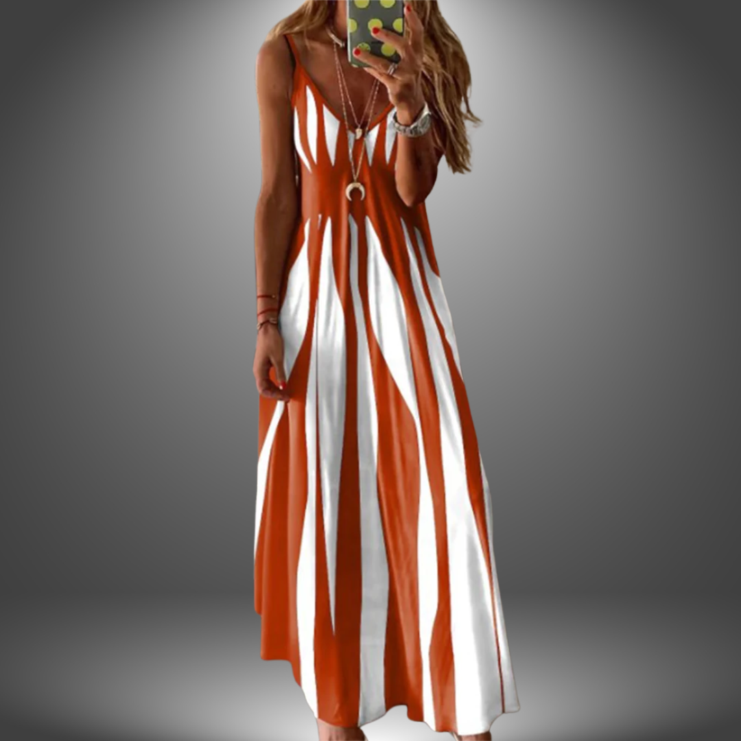 Brianna | Chic Horizontal Maxi Sundress for Easy Wear