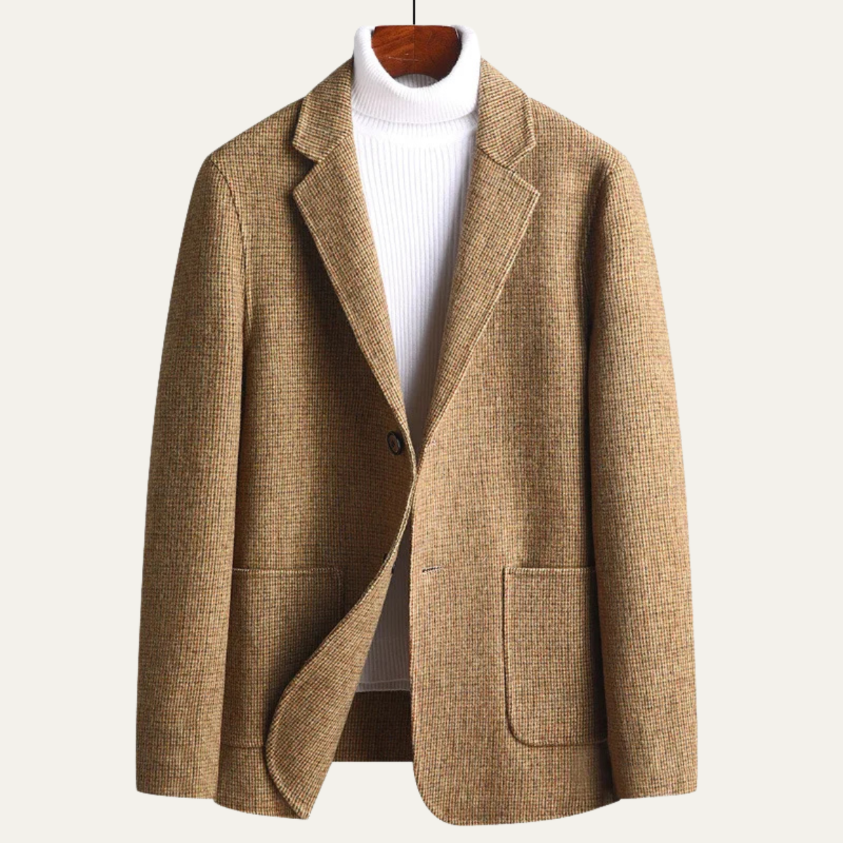 The Pantelleria Men's Checked Wool Suit Tweed Blazer Jacket
