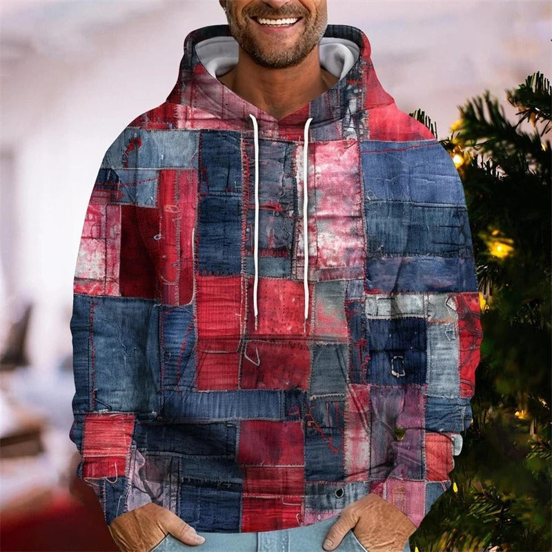 Classic Plaid Hooded Sweatshirt - BritishElegance