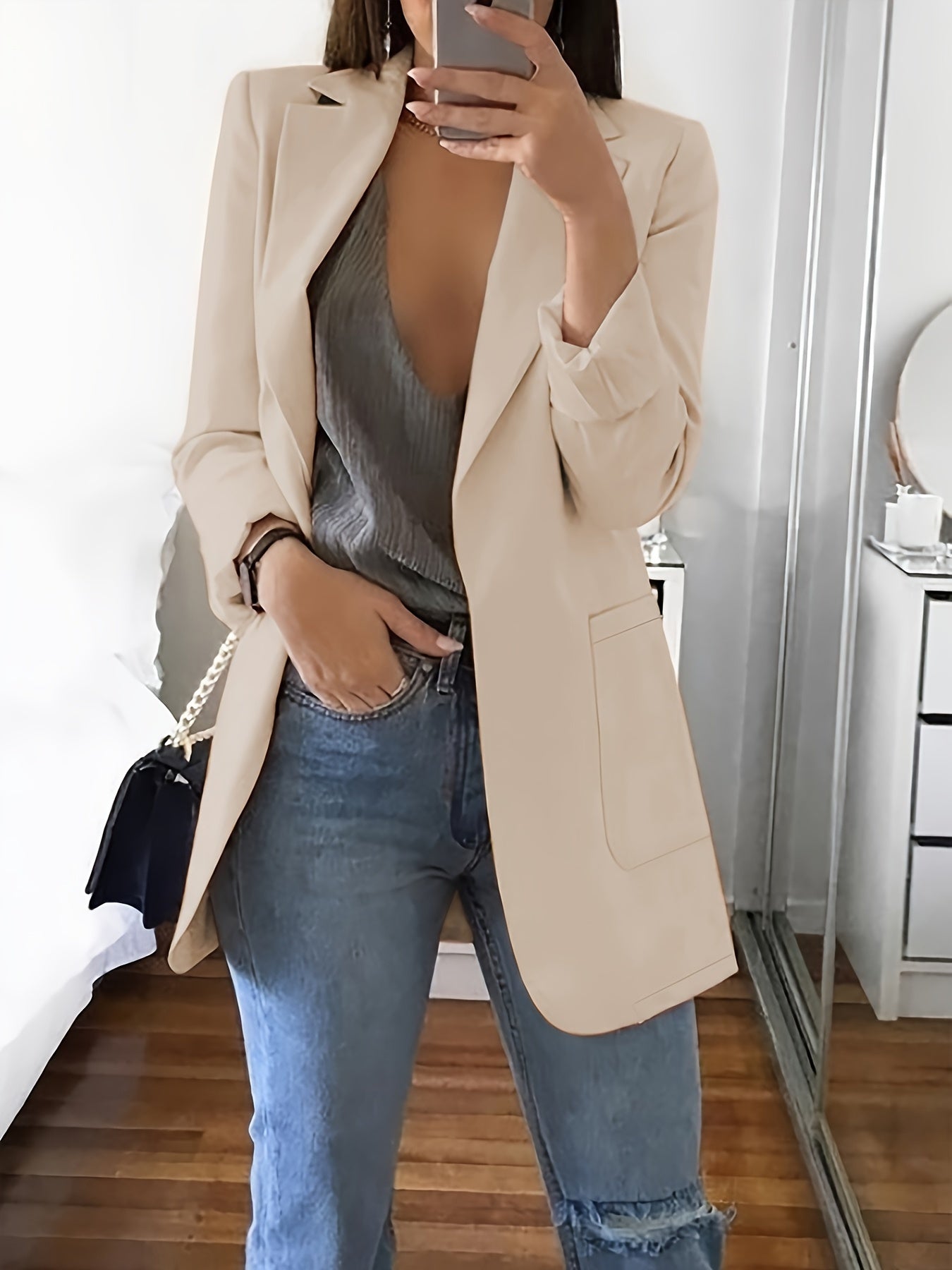 Classic Professional Solid Blazer for Women