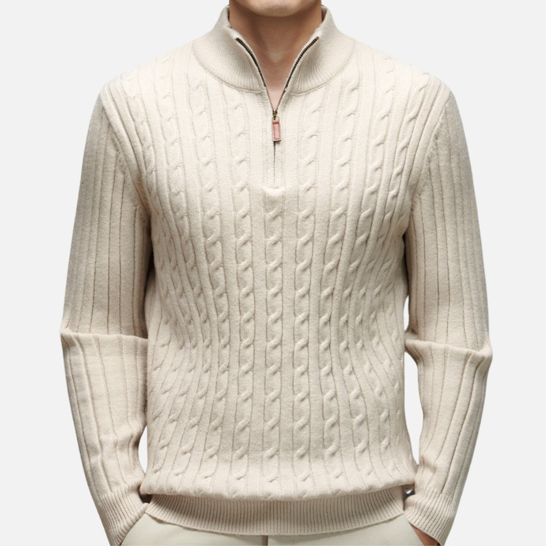 Warm Winter Crew Neck Knitted Sweater for Men