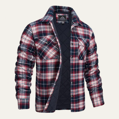 Men’s Quilted Flannel Check Shirt Jacket