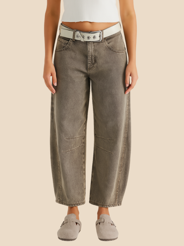 Trendy High Waist Leopard Jeans for Women