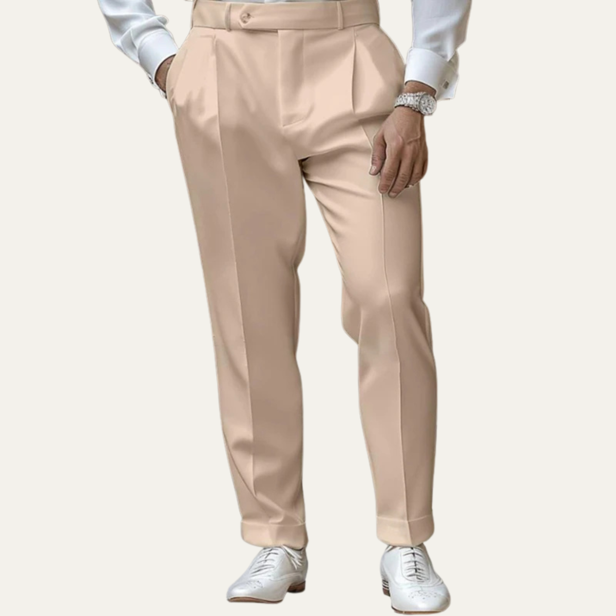 The Montepulciano Men's Slim Fit Casual Straight Dress Trousers