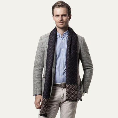 The Champs Élysées Cashmere Merino Scarf for Men - Black