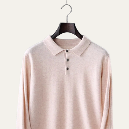 The Pembroke Men’s Luxury Pure Wool Cashmere Polo Jumper