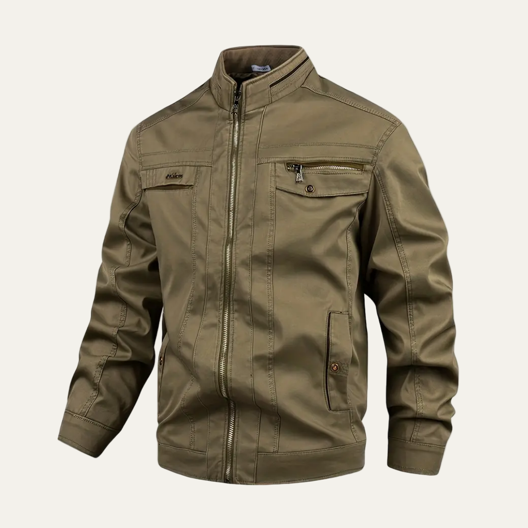 Men’s Lightweight High Collar Modern Bomber Jacket