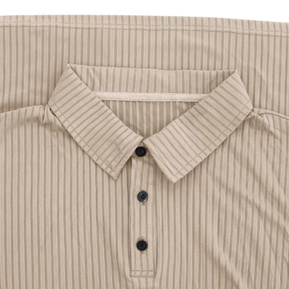 The Sorrento Men’s Ribbed Casual Button Neck Polo Shirt